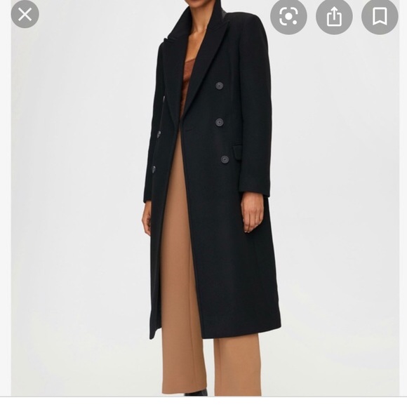 Aritzia Jackets & Blazers - Aritzia Wilfred Kerr black long wool coat NWT